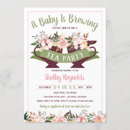 Invitación a Baby Shower del Fiesta del té Boho
