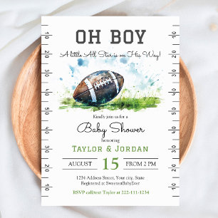 Invitación a Baby Shower del fútbol acuático
