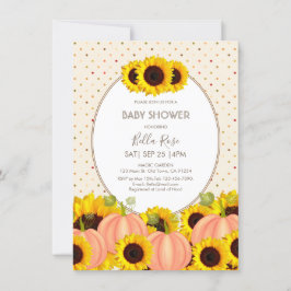 Invitación a Baby Shower del girasol de la calabaz
