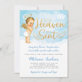 Invitación a Baby Shower del Heaven Sent Angel Boy