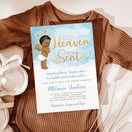Invitación a Baby Shower del Heaven Sent Angel Boy