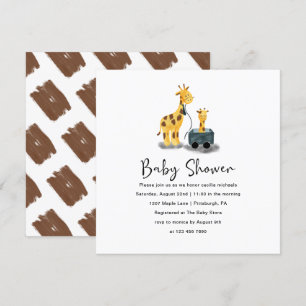 Invitación a Baby Shower del Ilustracion de jirafa