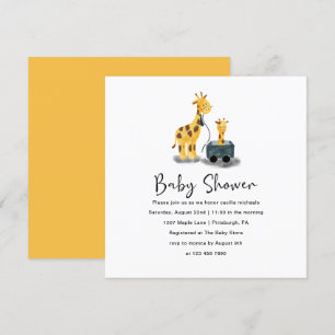 Invitación a Baby Shower del Ilustracion de jirafa