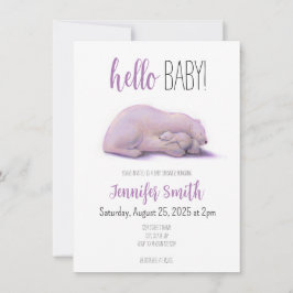 Invitación a Baby Shower del oso polar