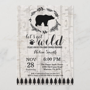 Invitación a Baby Shower del oso polar