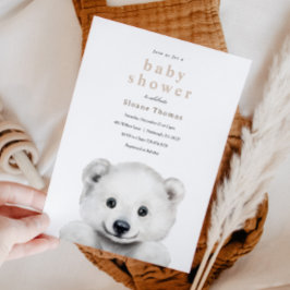 Invitación a Baby Shower del oso polar