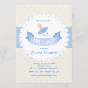 Invitación a Baby Shower del Pacificador Azul