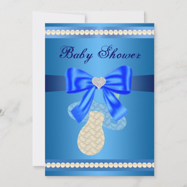 Invitación a Baby Shower del Pacificador Azul (Anverso)
