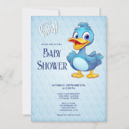 Invitación a Baby Shower del pato azul