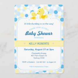 Invitación a Baby Shower del pato de goma