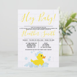Invitación a Baby Shower del pato de goma