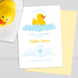 Invitación a Baby Shower del pato de goma - Burbuj