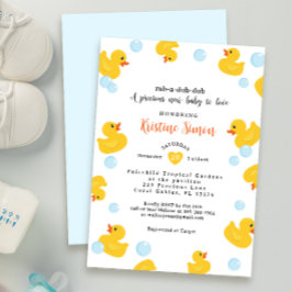 Invitación a Baby Shower del pato de goma | Pato a