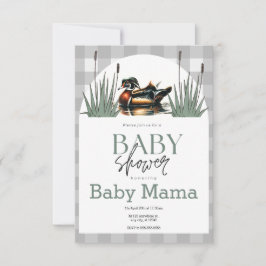 Invitación a Baby Shower del pato de madera