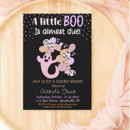 Invitación a Baby Shower del pequeño Chica Rosa