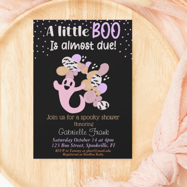 Invitación a Baby Shower del pequeño Chica Rosa (Subido por el creador)