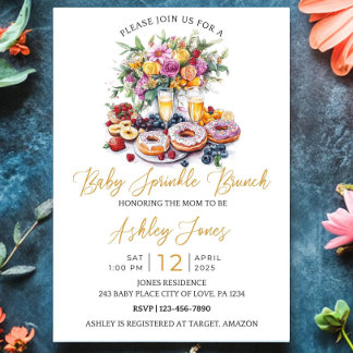 Invitación a Baby Shower del Personalizado de Brun
