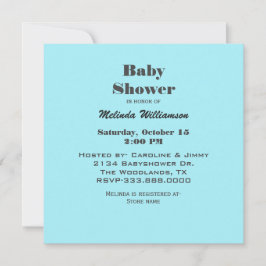 Invitación a Baby Shower del programa para bebés d