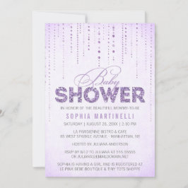 Invitación a Baby Shower del Purpurina Purple Lave