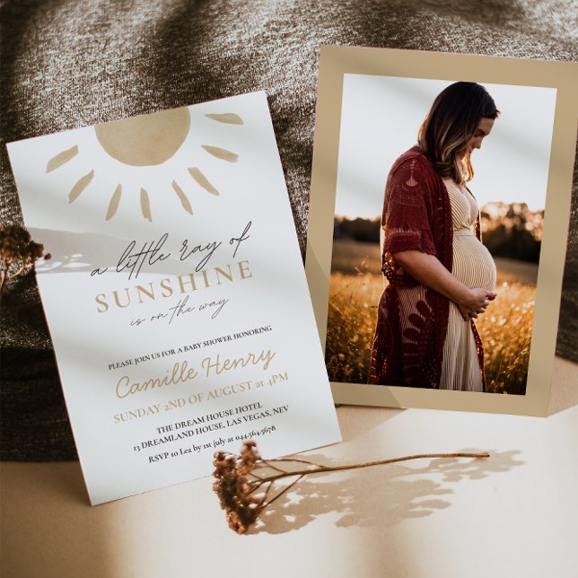 Invitación a Baby Shower del Sunshine Boho (Subido por el creador)