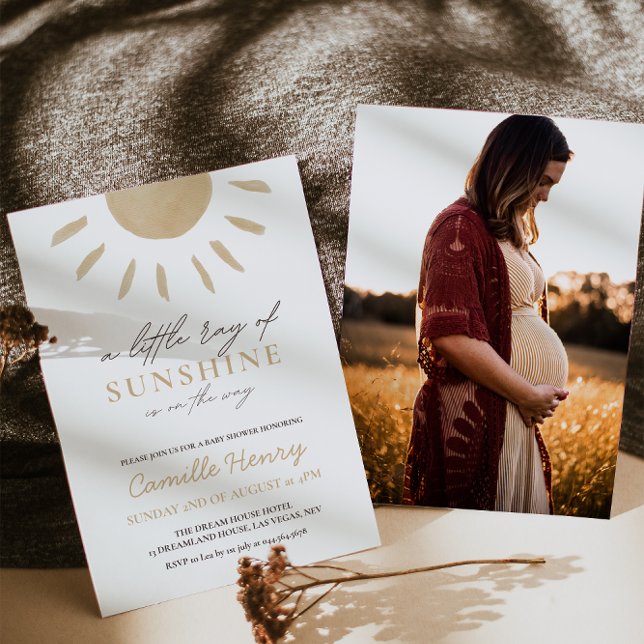 Invitación a Baby Shower del Sunshine Boho (Subido por el creador)