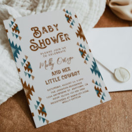 Invitación a Baby Shower del suroeste | Bebé bovin