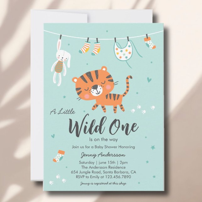 Invitación a Baby Shower del tigre de la jungla (Subido por el creador)