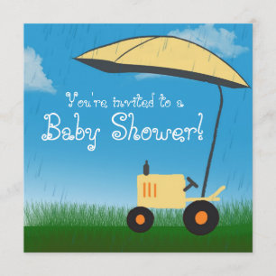 Invitación a Baby Shower del tractor: Tractor amar