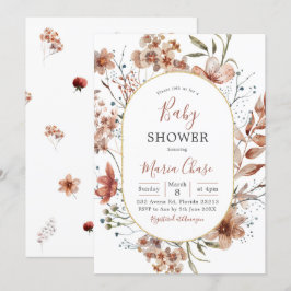 Invitación a Baby Shower del Widflor del Boho de o