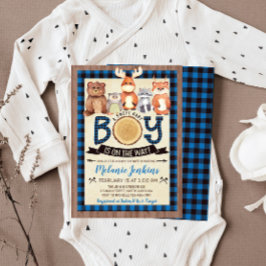 Invitación a Baby Shower del Woodland Lumberjack B