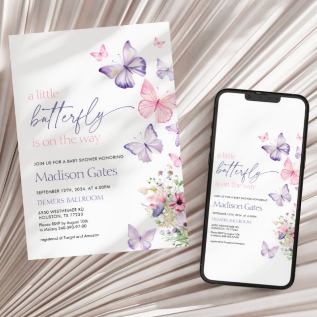 Invitación a Baby Shower digital o impresa (Subido por el creador)