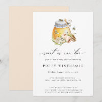 Invitación a Baby Shower Dulce como se puede