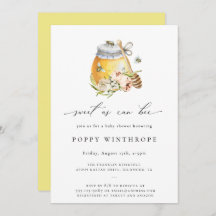 Invitación a Baby Shower Dulce como se puede