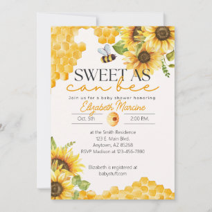 Invitación a Baby Shower Dulce como se puede