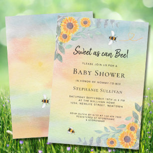 Invitación a Baby Shower Dulce como se puede
