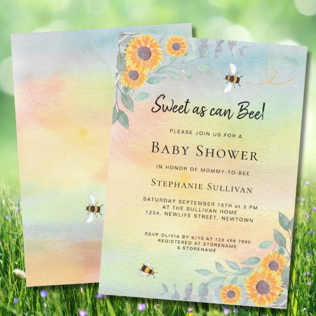 Invitación a Baby Shower Dulce como se puede (Subido por el creador)
