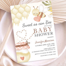 Invitación a Baby Shower Dulce como se puede
