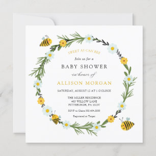 Invitación a Baby Shower Dulce como se puede