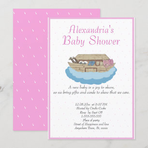 Invitación a Baby Shower en árabe de Baby Girl Pin