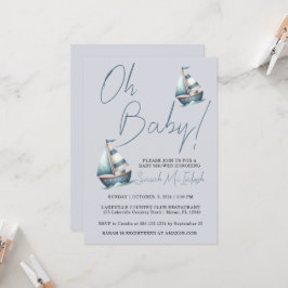 Invitación a Baby Shower en barco náutico