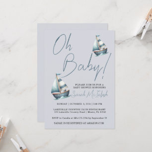 Invitación a Baby Shower en barco náutico