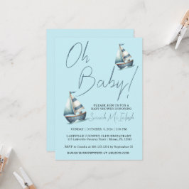 Invitación a Baby Shower en barco náutico