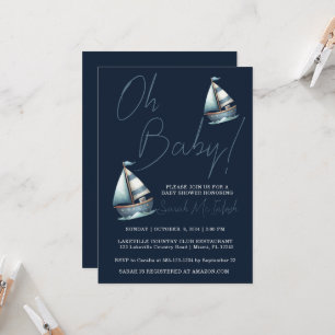 Invitación a Baby Shower en barco náutico