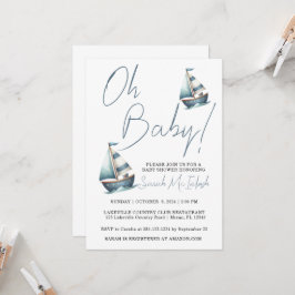 Invitación a Baby Shower en barco náutico