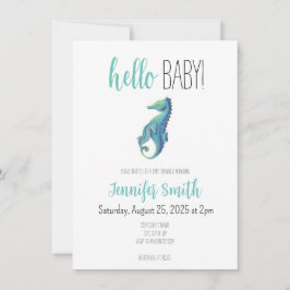 Invitación a Baby Shower en caballito de mar