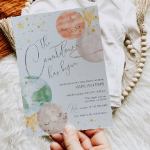 Invitación a Baby Shower en el espacio ultraterres