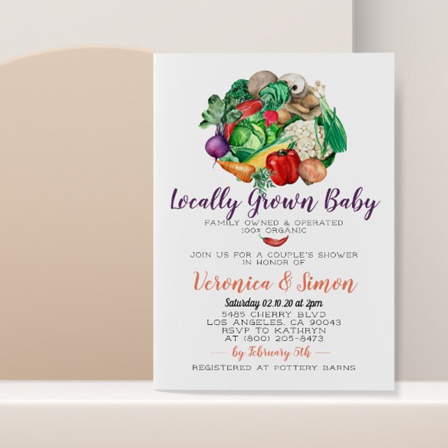 Invitación a Baby Shower en el mercado de agricult (Subido por el creador)