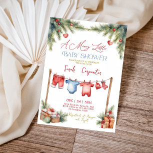 Invitación a Baby Shower en invierno