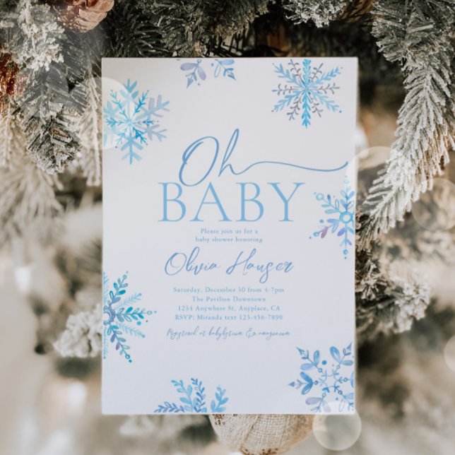 Invitación a Baby Shower en invierno (Subido por el creador)