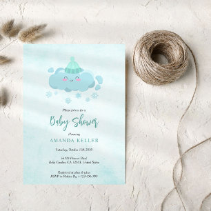 Invitación a Baby Shower en invierno
